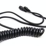 Heated Helmet Visor Cord Generic Coiled Cable Male Female Ends-0