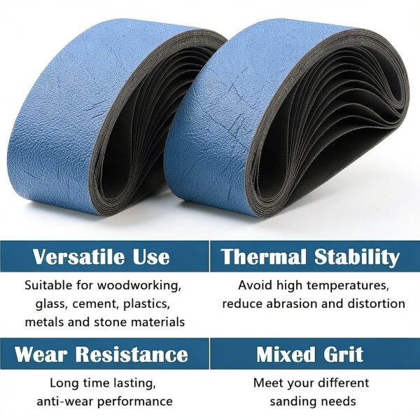 3x18 Inch Sanding Belts, 20 Packs Belt Sander Paper 40/60/80/120/150/240/400 Assorted Grits Abrasive Belts for Belt Sander, Aluminum Oxide Sanding Belts (3x18 Inch)-4