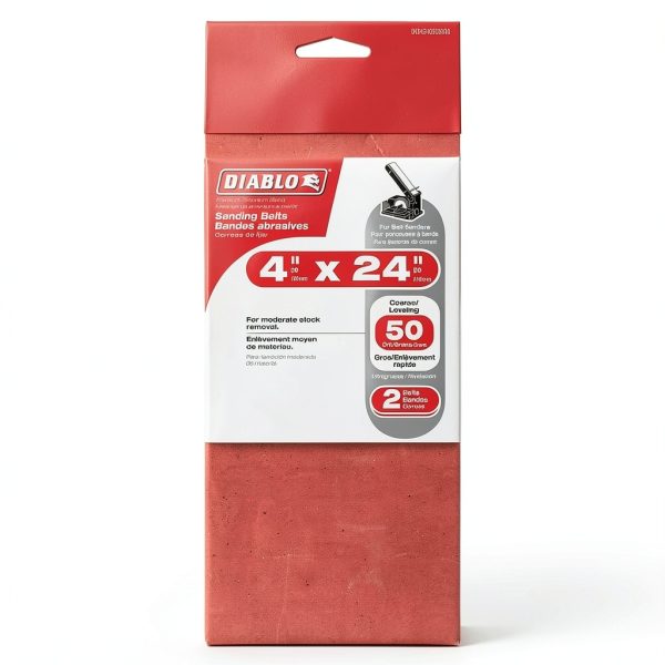 Diablo Sanding Belt for Belt Sanders in Wood, Metal and Plastics - 4 "x 24", 80-Grit, Medium, Zirconium Blend, 2-Pack - DCB424080S02G-7