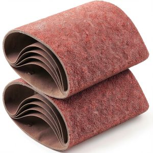 Demissle 10 Pack 8 x 19 Inch Floor Sanding Belt 24 Grit Heavy Duty Aluminum Oxide Cloth Sanding Belts Drum Floor Sander Sandpaper for Commercial and Residential Flooring Automotive Furniture-0