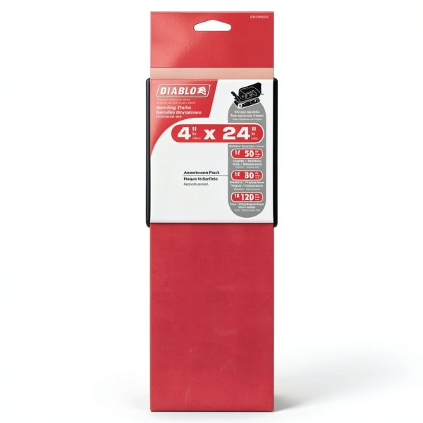 Diablo Sanding Belt for Belt Sanders in Wood, Metal and Plastics - 4 "x 24", 80-Grit, Medium, Zirconium Blend, 2-Pack - DCB424080S02G-2